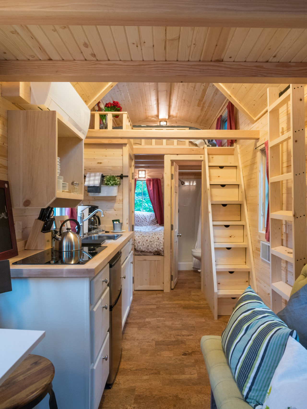 The interior of a Tumbleweed tiny home.